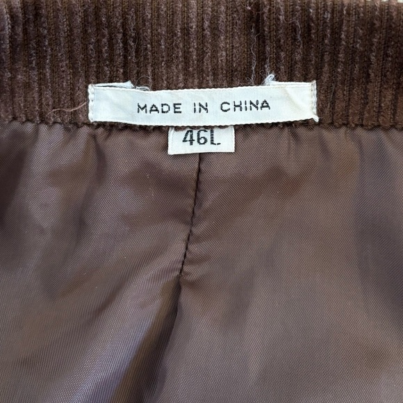 Vtg Bertini for Fantastic International Brown Corduroy Blazer Jacket Mens 46L - Picture 5 of 11